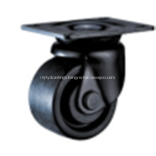 3 inch plate swivel PA black low gravity caster wheel